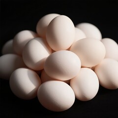 eggs on black background