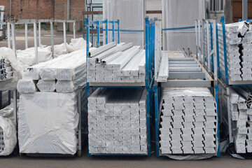 Plastic profile for window production in stock