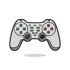 Gaming Controller Joystick Gadget Vector Illustration Icon for Entertainment