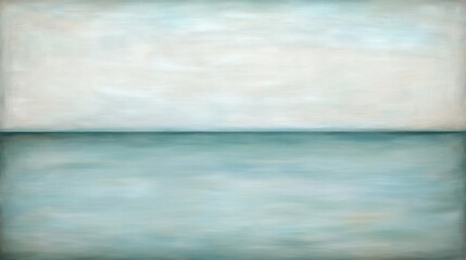 Abstract seascape, horizontal division, soft colors, calm scene