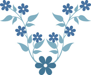 Blue Flowers for cards Vectorss