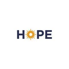 Hope sun illustration logo design
