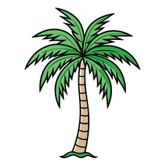 PlamTree Outline Vector