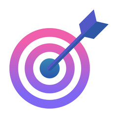 target with arrow the bullseye on a gradient target