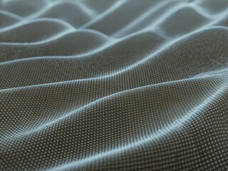 Wavy grid of dots abstract background