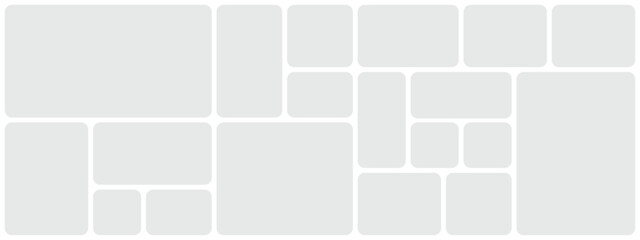 Vector collage for photos. Picture frame. Vector blank in bento grid system