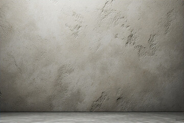Empty Room with Textured Concrete Wall and Floor Background.