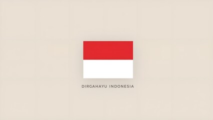 Indonesian Independence Concept with Flag and Text