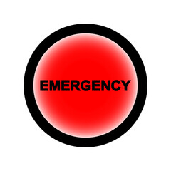 Emergency Button Icon PNG – Red Panic Push Button for Alert, Safety Systems, UI Design, Industrial Control, and Emergency Stop Use with Transparent Background

