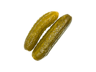 Gherkin pickles isolated on transparent or white background, png
