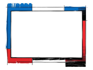 Blue Red Presentation Frame, Minimalist Frame