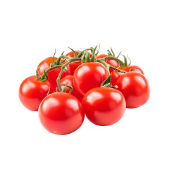 Cluster of Fresh Red Cherry Tomatoes on the Vine