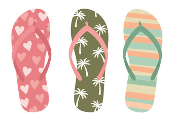 Summer Flip-Flops. A Playful and Colorful Illustration