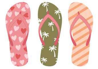 Summer Flip-Flops. A Playful and Colorful Illustration