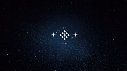 Dark space, constellation-like symbol
