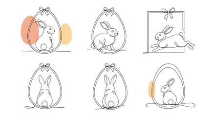 Cute easter bunny egg illustrations a delightful collection for spring celebrations