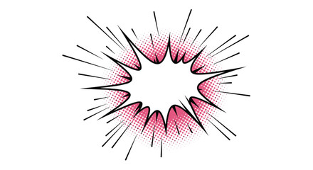 Explosive burst shape comic style graphic design element for impactful messaging