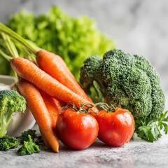 A bunch of fresh vegetables on a table