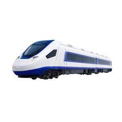 Fototapeta premium Modern High-Speed Train in Sleek Design with Aerodynamic Features and Clean Lines Perfect for Transportation Concepts