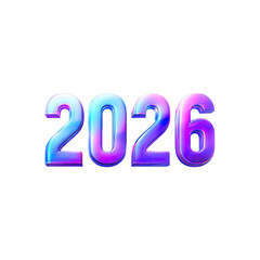 Colorful and Stylish 2026 Number Design for New Year Celebration and Holiday Themes