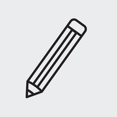 Set of an Stationary Pencil icon with outline style