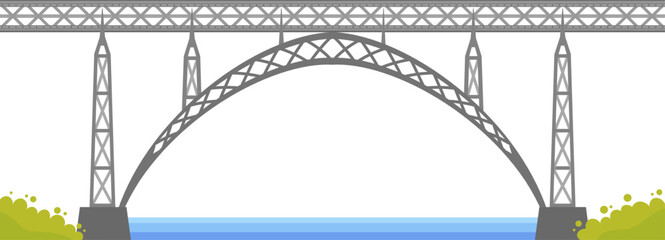 Dom Luis I Bridge is a double deck metal arch bridge that spans the Douro River between the cities of Porto and Vila Nova de Gaia in Portugal