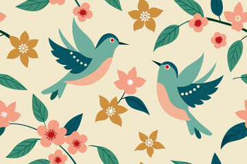 Fototapeta premium seamless floral pattern