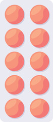 Pink pills arranged in a blister pack suggest medication, healthcare, or pharmaceutical concepts, creating a visual representation of treatment or wellness