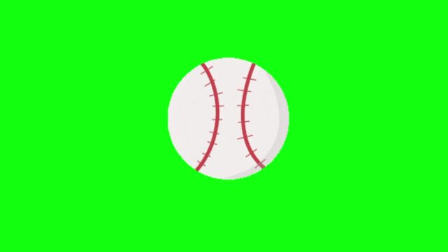 baseball animation on green screen