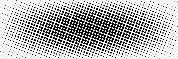 Dotted gradient vector illustration, white and black halftone background, horizontal seamless dotted lines, monochrome dots texture backdrop, retro effect. modern