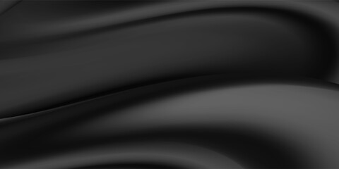 Silver  Black and white Original Background. Natural Smooth Surface Illustration. Grey Wavy Gradient Mesh. Blank Metallic Horizontal Lines Backdrop. Monochromatic Alluminium Wavy Gradient Mesh.