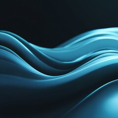Obraz premium Elegant Abstract Waves in Blue Tones: A Modern Artistic Background Design