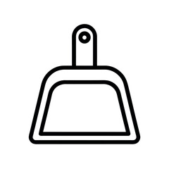 Obraz premium Dustpan Line Art Vector Icon | Cleaning Tool Household Equipment | Flat Illustration Art