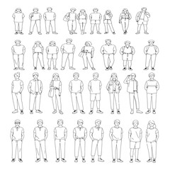 Diverse group of people in casual attire women casual wear