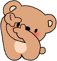 찰칵 세러머니 곰돌이 일러스트 스티커