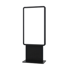 Modern advertising stand mockup isolated on transparent background