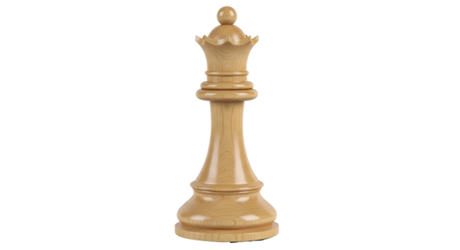 Isolated Chess Queen Piece