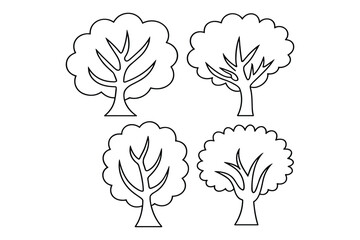 Tree Graphic Elements Bundle in Black
