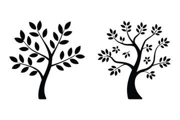 Tree Graphic Elements Bundle in Black
