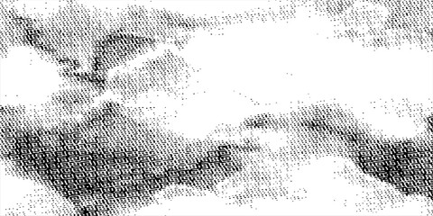 Sandy textured sand on a white background. Monochrome halftone noise, broken pattern. Isolated vector illustration. © alfan