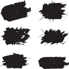 black brush strock set 