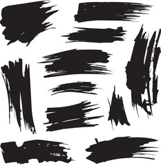 black brush strock set 