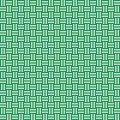 Green and white checkered seamless pattern creating a woven effect