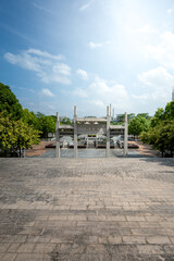 Ancient Archway Under a Clear Blue Sky