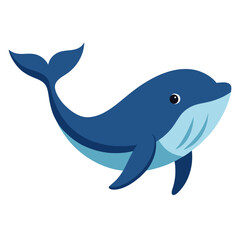 Obraz premium Whale fish vector illustration perfect for posters, icon, t-shirts, cards, wall art prints and ai design.