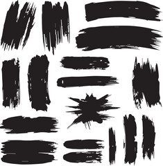 black brush strock set 
