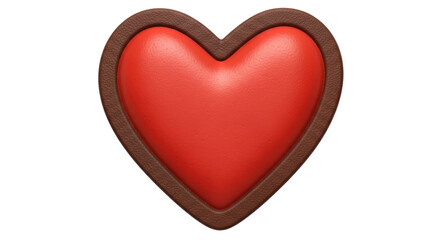 Isolated Red Heart Cookie