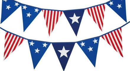 Isolated American Flag Bunting