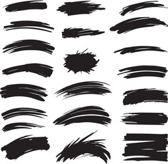 black brush strock set 