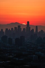 Fototapeta premium City Skyline During Sunset
